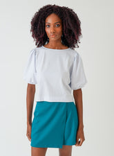 Blusa Branca Gola Redonda Zoe