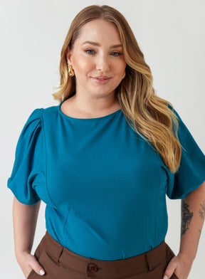 Blusa Azul Petroleo Zoe