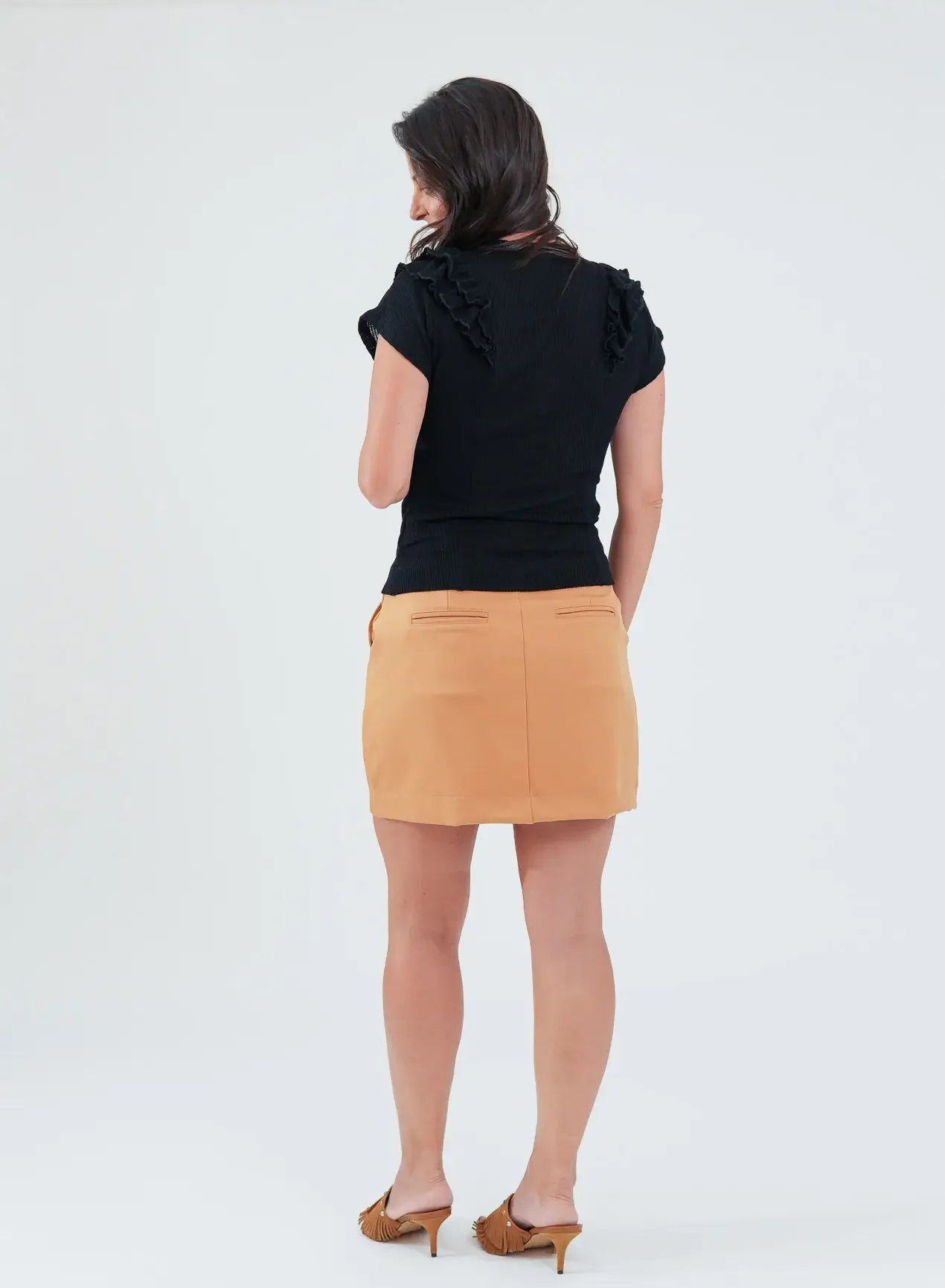 Saia Alfaiataria Nati Caramelo