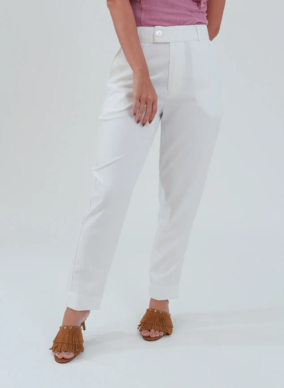 Calça Alfaiataria Feminina Off White Eliana