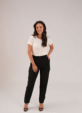 T-shirt Feminina Algodão com Elastano Nina - Off White